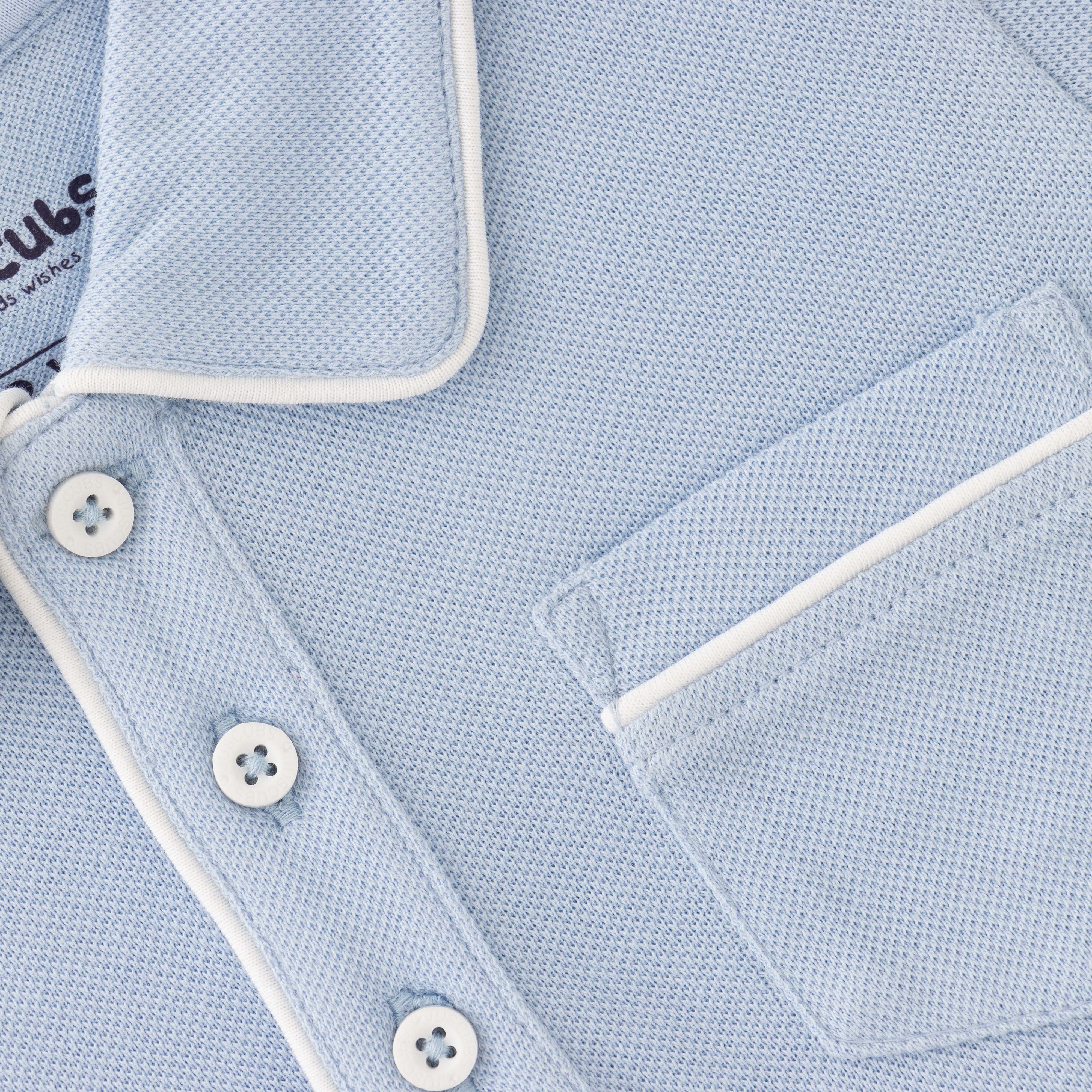 Organic Classic Toddler Polo Shirt – Light Blue