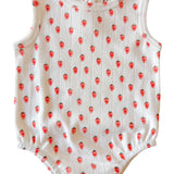 White Strawberry / Organic Pointelle Dune Bubble