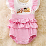 Farm Animal Embroidered Ruffle Bodysuit
