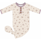 Delicate Mauve Floral Bamboo Knotted Gown