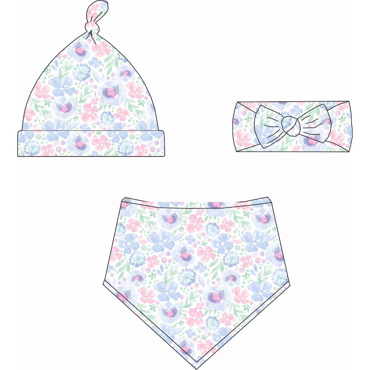 Spring Bamboo Accessories | Bibs, Bows, Hats