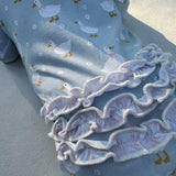 Little Floral Goose & Gingham Bamboo Sleeper
