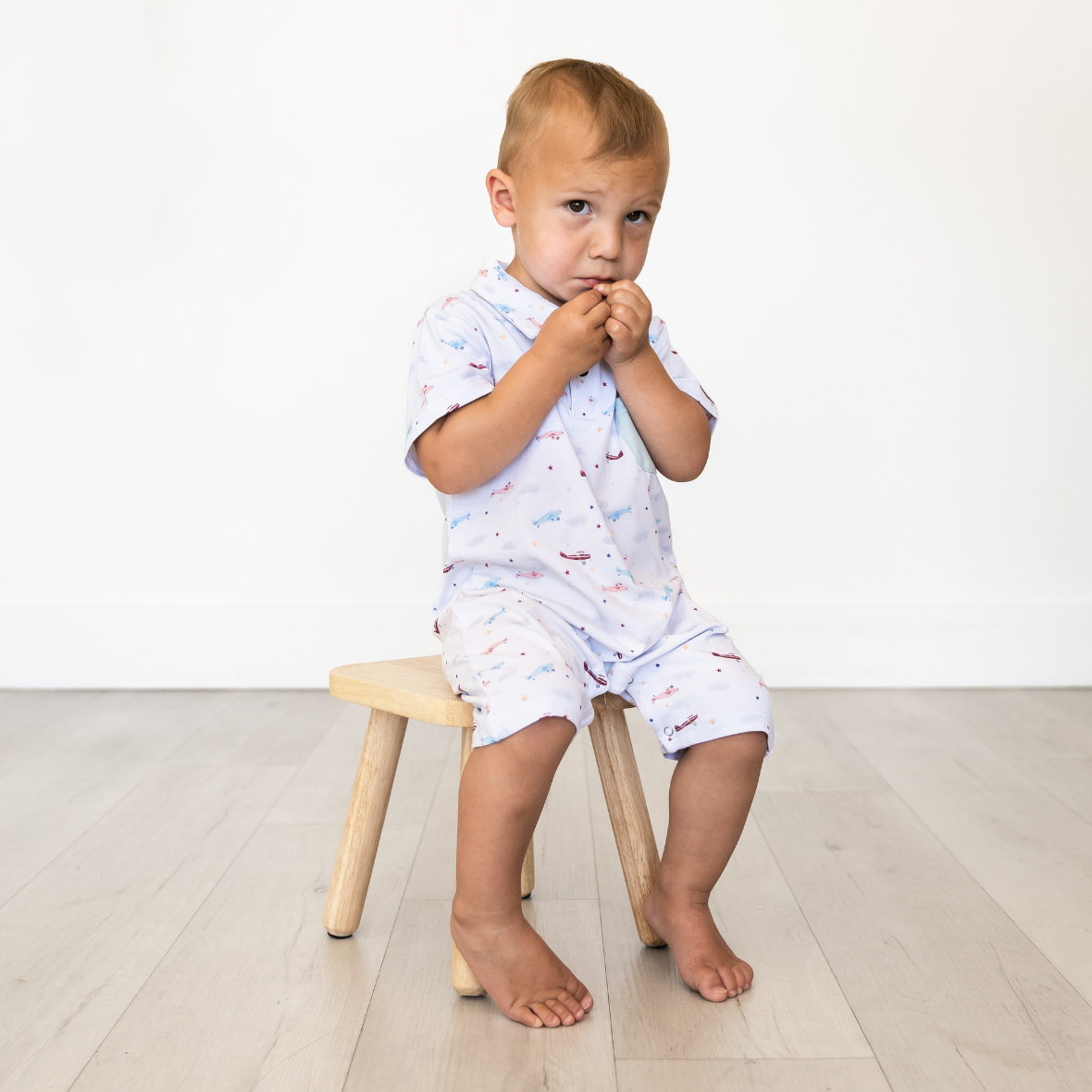 Vintage Airplanes Bamboo & Cotton Boys Set