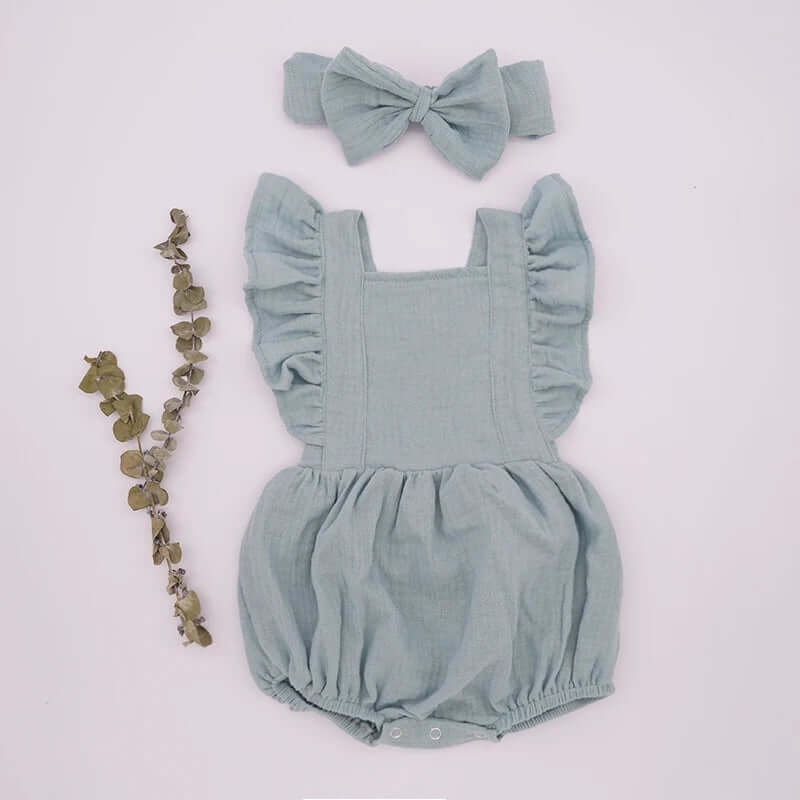 Everest Ruffle Romper & Bow Set