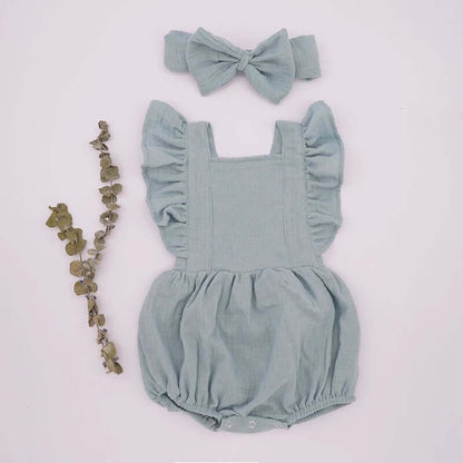 Everest Ruffle Romper & Bow Set