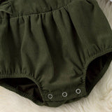 Long sleeve ditsy top and corduroy bodysuit