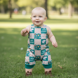 Gone Fishing Patchwork Overalls