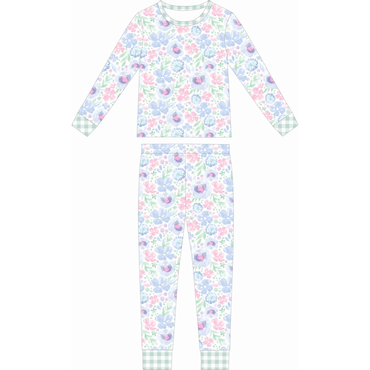 Mint Meadow Two Piece Bamboo Sleeper Set