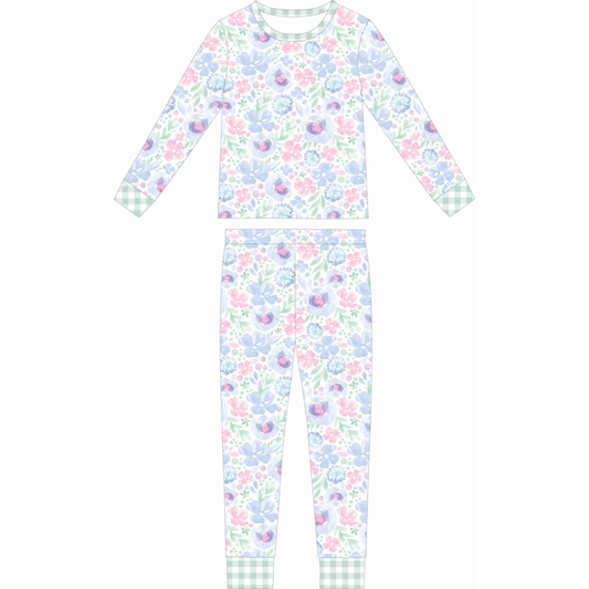 Mint Meadow Two Piece Bamboo Sleeper Set