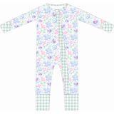 Mint Meadow Floral Ruffle Bamboo Sleeper