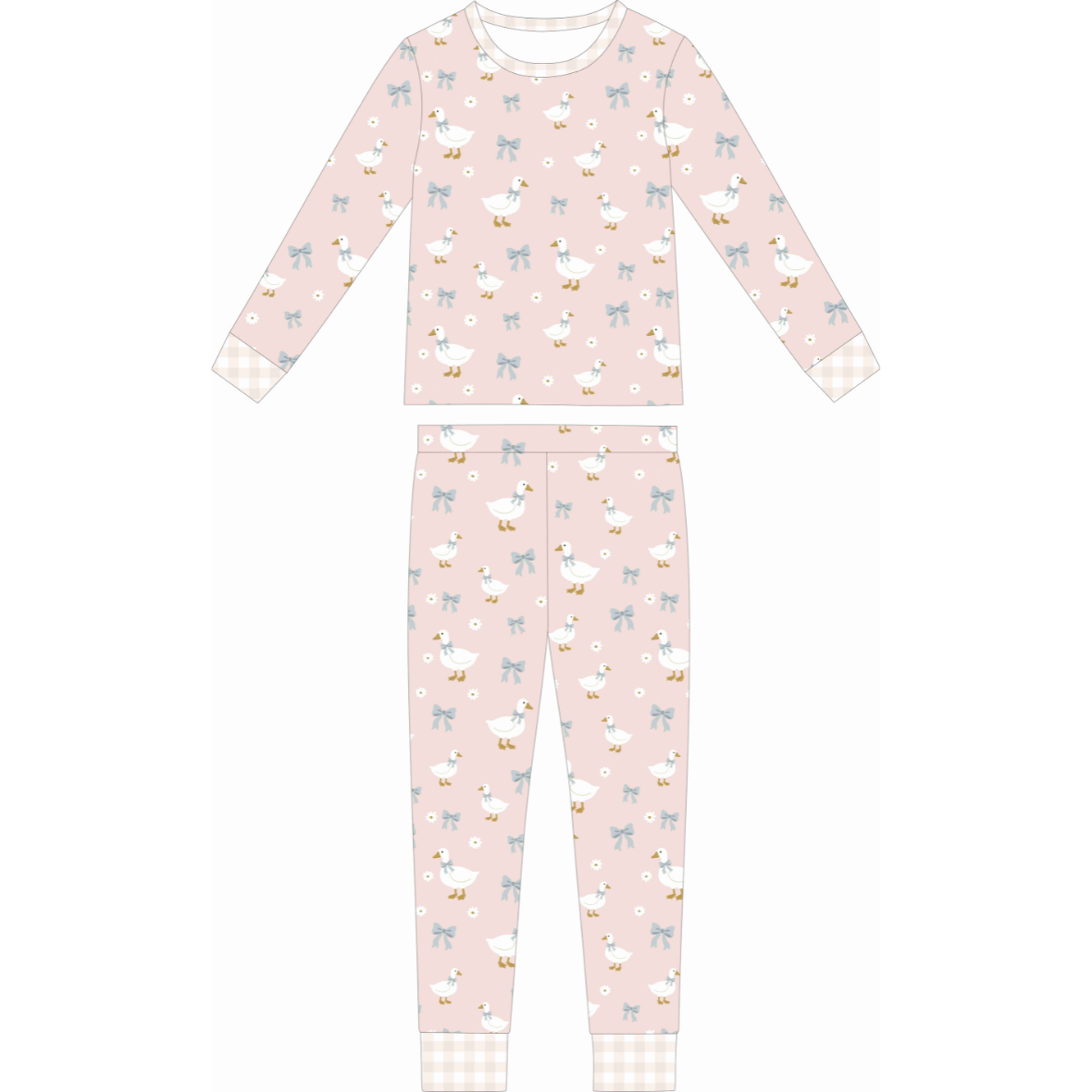 Girly Little Goose Two Piece Bamboo Sleeper Set