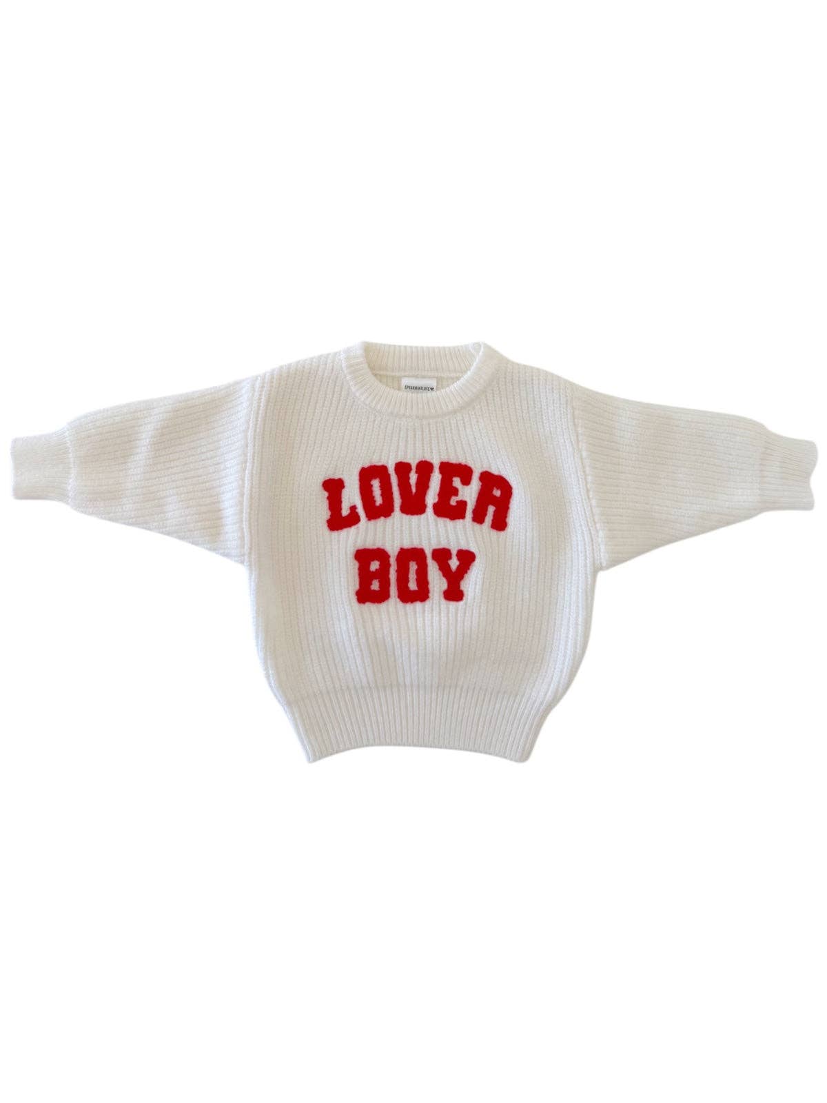 Knit Sweater, Lover Boy White