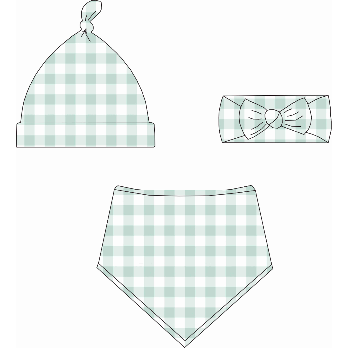 Spring Bamboo Accessories | Bibs, Bows, Hats