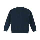Navy Blue Christmas Santa Knit Cardigan Sweater