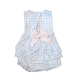 Bows & Gingham Ruffle Bubble Romper
