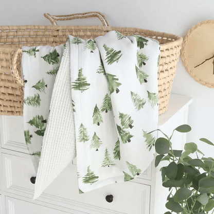 Waffle Knit Blanket - In The Pines - Evvie Bean's Baby Boutique