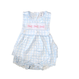 Bows & Gingham Ruffle Bubble Romper