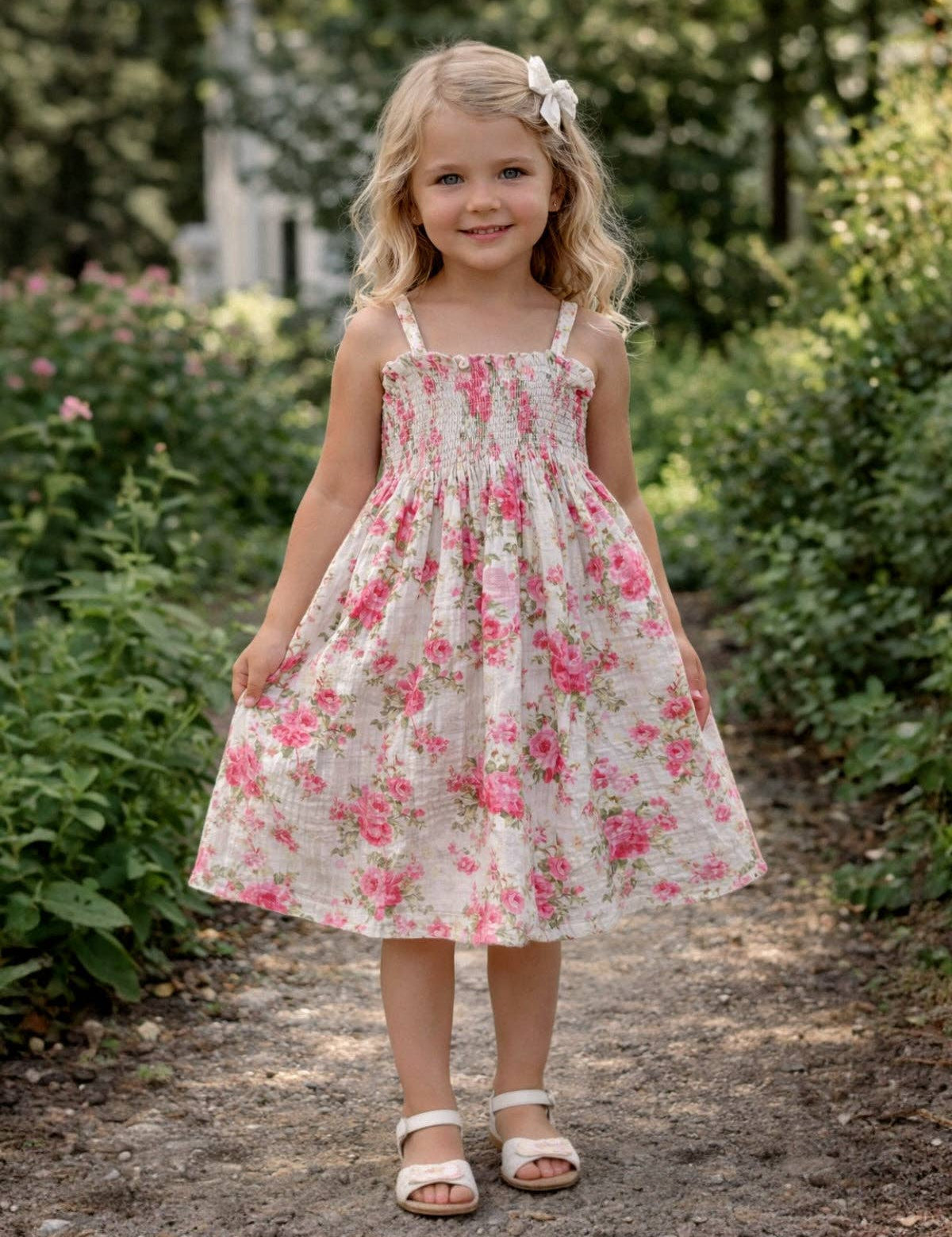 Muslin Smocked Tube Dress, Country Daydream
