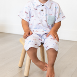 Vintage Airplanes Bamboo & Cotton Boys Set