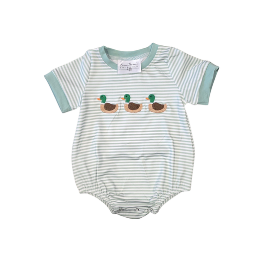 Duck Embroidery Bubble Romper
