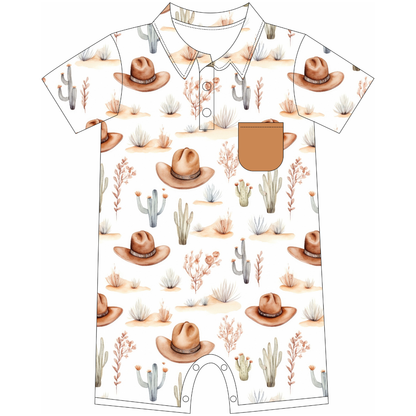 Cactus Cowboy Bamboo/ Cotton Romper & Shirt