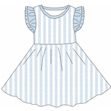 Seaside Stripe Bamboo & Cotton Girls Set
