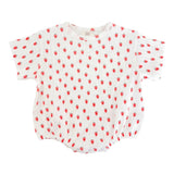 White Strawberry / Organic Pointelle T-Shirt Bubble