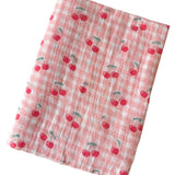 Gingham Cherries / Muslin Swaddle