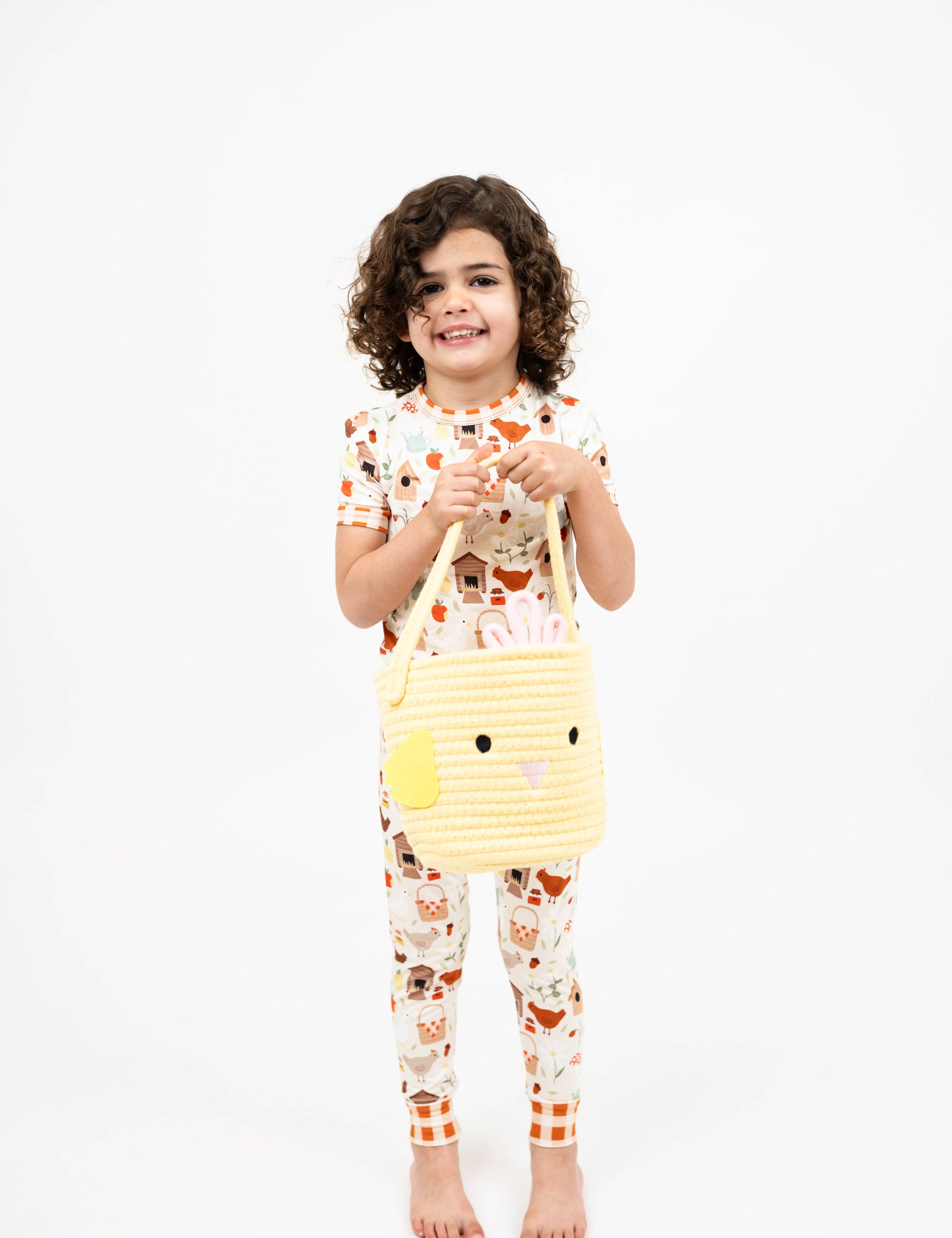 Yellow Chick Rope Gift Basket Kids Gift