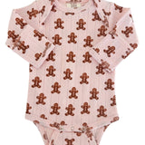 Blush Gingerbread / Organic Pointelle Long Sleeve Bodysuit