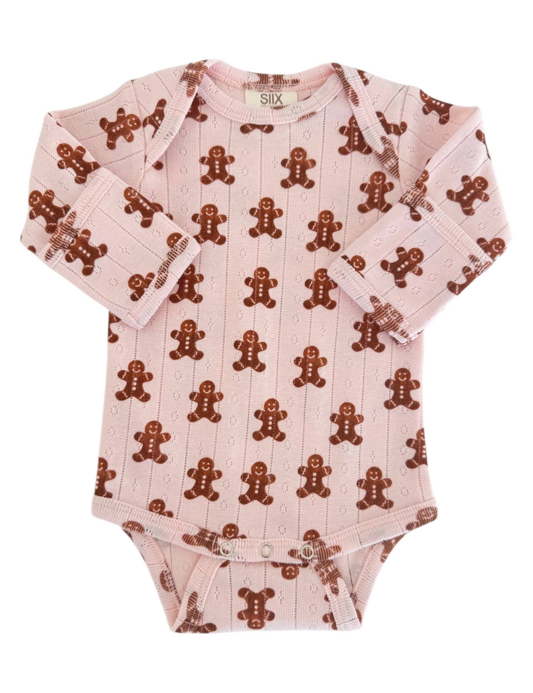 Blush Gingerbread / Organic Pointelle Long Sleeve Bodysuit