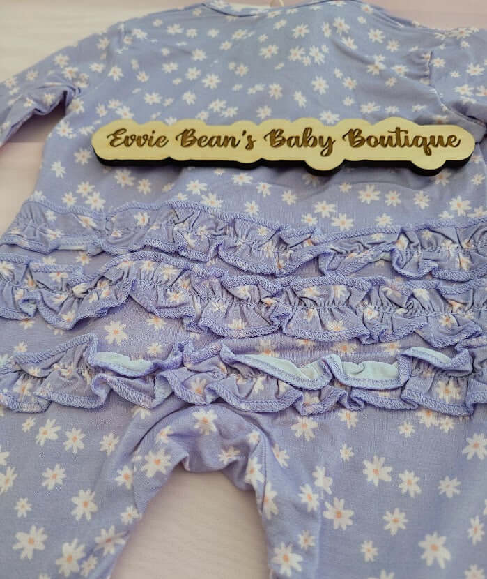 Lilac Posies Bamboo Sleeper - Evvie Bean's Baby Boutique