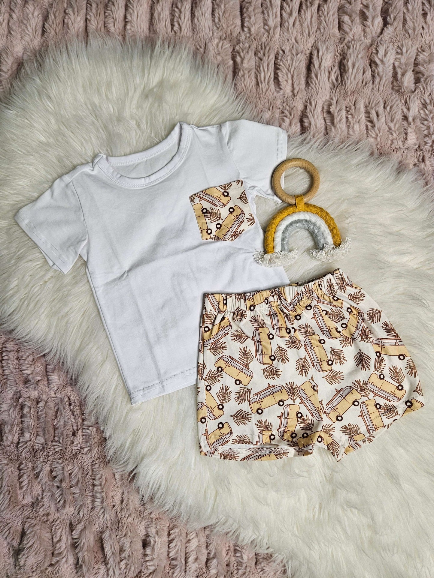 Palm Beach Shortie Set - Evvie Bean's Baby Boutique