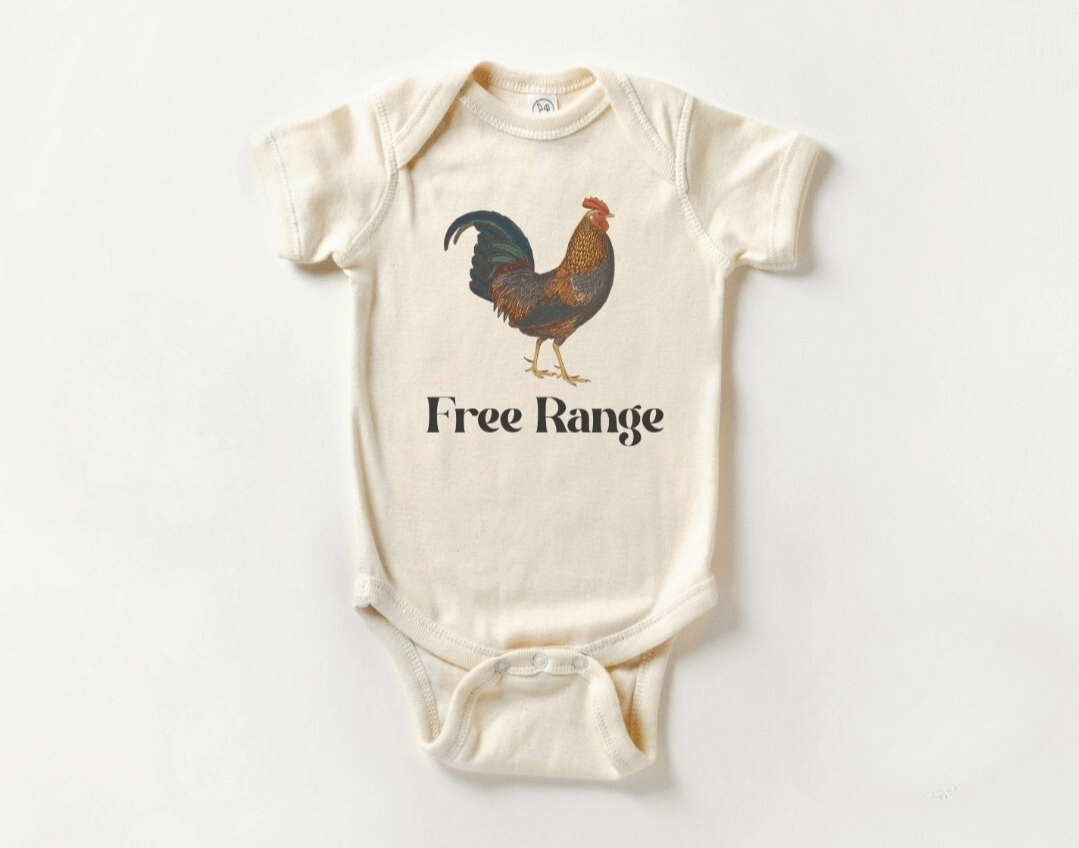 Free Range Baby Short Sleeve Onesie | Natural