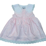 Gingham & Lace Trim Vintage Inspired Collared Dress