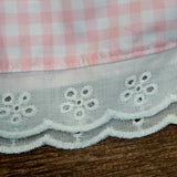 Gingham & Lace Trim Vintage Inspired Collared Dress