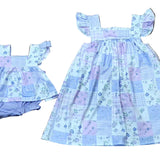Vintage Purple Patchwork Romper & Dress