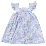 Vintage Purple Patchwork Romper & Dress