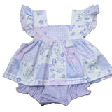 Vintage Purple Patchwork Romper & Dress