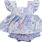 Vintage Purple Patchwork Romper & Dress