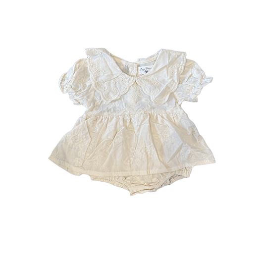 Vintage Lace Embroidered Skirted Romper & Dress
