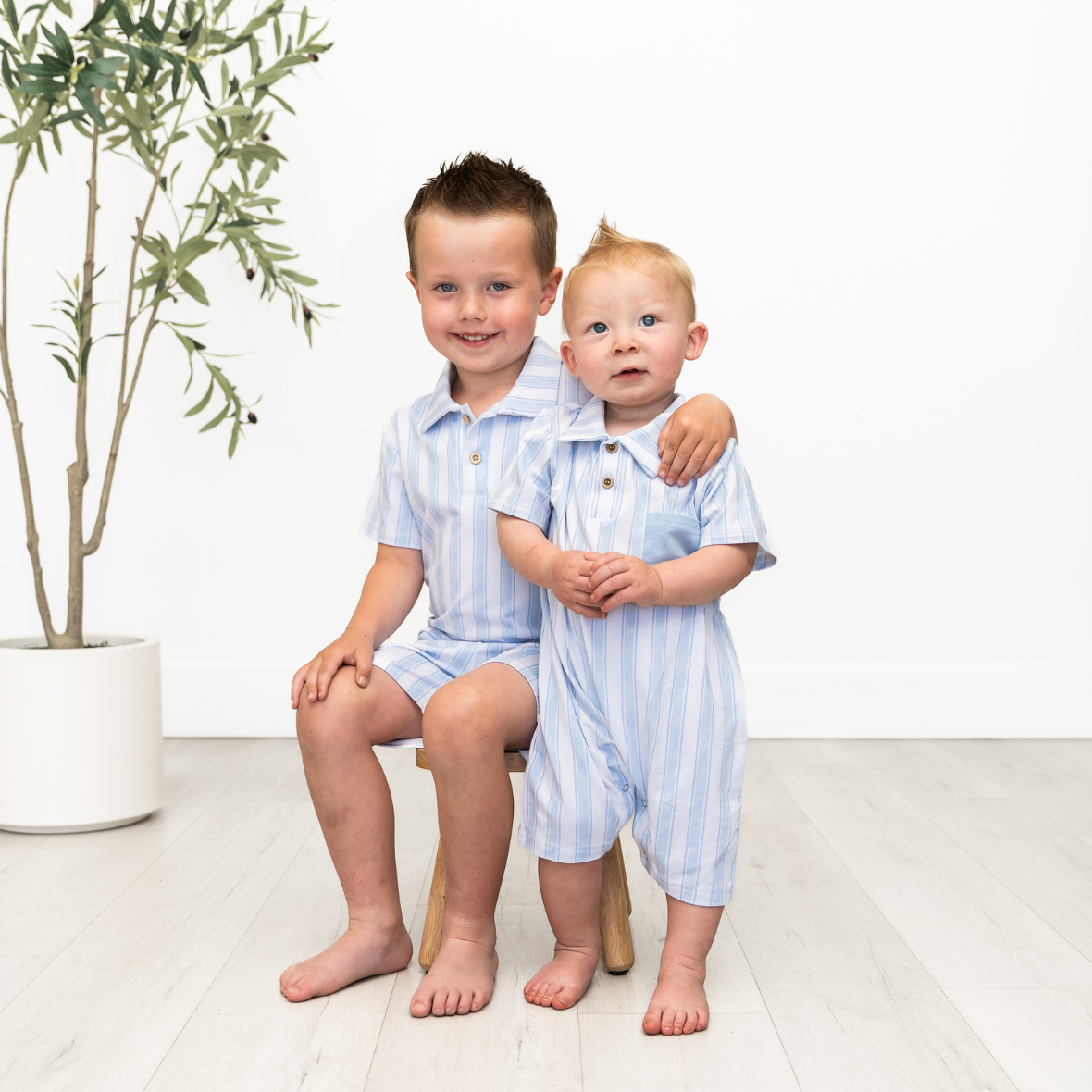 Seaside Stripe Bamboo & Cotton Boys Set