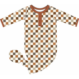 Autumn Checker Bamboo Knotted Gown