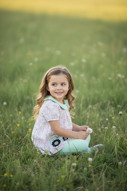 Tractor applique tunic & dusty green leggings