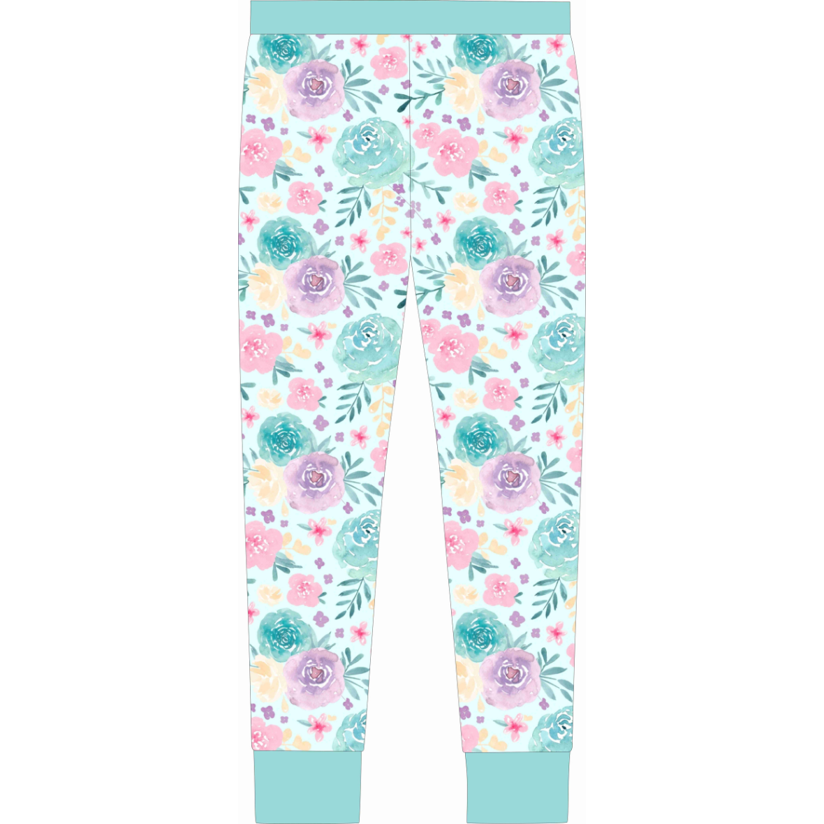 Pastel Garden Floral Adult Bamboo Jogger