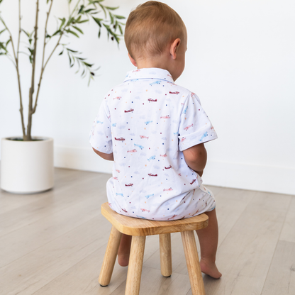 Vintage Airplanes Bamboo & Cotton Boys Set
