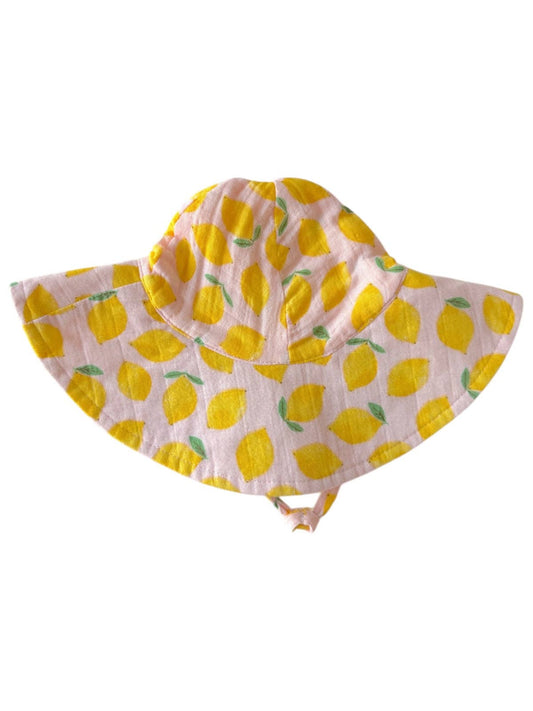 Lemon Sorbet | Muslin Wide Brim Sunhat