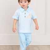 Picnic Hop Embroidered Cotton Outfit