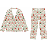Merry Vintage Christmas Adult Bamboo 2 Piece Set
