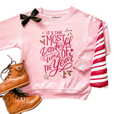 Most Wonderful Time | Girls Mama Mini Christmas Sweatshirts